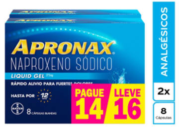 APRONAX 275 MG (PAGUE 14 LLEVE 16 CAPSULAS LIQUIDAS)