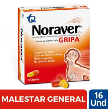 NORAVER GRIPA DISPLAY x 16 CAPSULAS