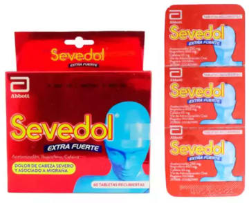 SEVEDOL EXTRAFUERTE ROJO x 12 TABLETAS (BAG)