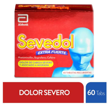 SEVEDOL EXTRAFUERTE ROJO x 60 TABLETAS