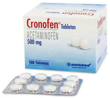 ACETAMINOFEN CRONOFEN 500 MG x 100 TABLETAS (DISPLAY)