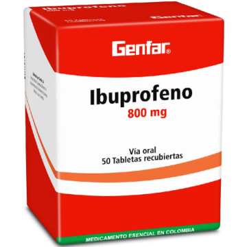 IBUPROFENO GENFAR 800 MG x 50 TABLETAS