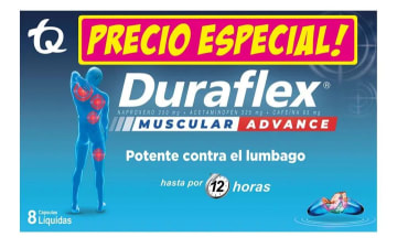 DURAFLEX ADVANCE 250 MG x 8 CAPSULAS