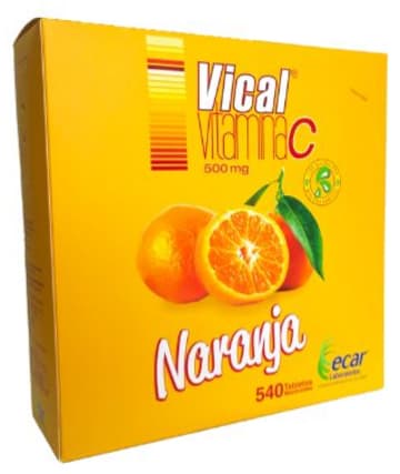 VITAMINA C VICAL ECAR NARANJA x 540 TABLETAS (PLEGADIZA)