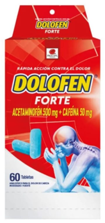 DOLOFEN FORTE ACET 500 MG + CAF 50 MG x 60 TABLETAS (PLEG)
