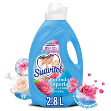 SUAVIZANTE SUAVITEL SUPERIOR PRIMAVERA AZUL 2800 ML