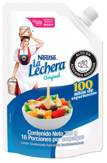LECHE COND. LA LECHERA DOYPACK 320 GRS x 16