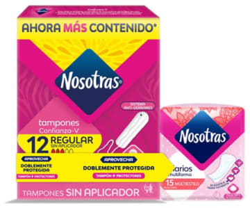 TAMPONES NOSOTRAS DIGITAL REGULAR 12 + PROTECTOR 15