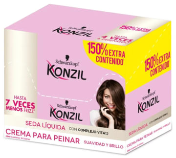 CREMA PARA PEINAR KONZIL SEDA TODO TIPO 20 ML 18 SOBRES x 24