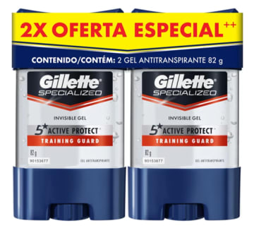 DESODORANTE GILLETE GEL TRAINING GUARD SPECIALIZED 82 x 2$
