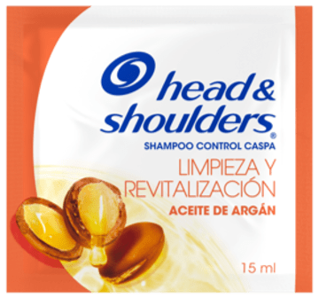 CHAMPU H&S REVITALIZACION AC ARGAN 15 ML x 12 SOBRES x 25
