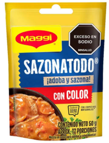 SAZONATODO MAGGI CON COLOR 50 GRAMOS x 45 SOBRES