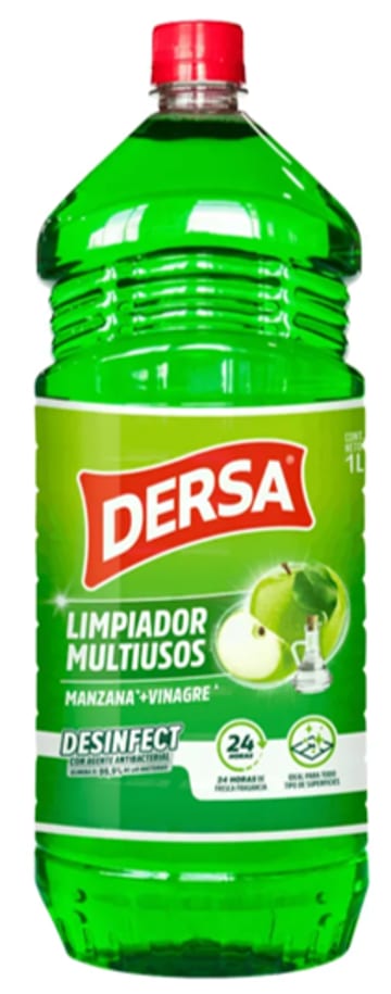 LIMPIADOR MULTIUSOS DERSA MANZANA FRASCO 1000 ML
