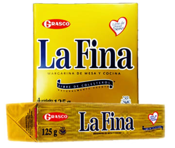 MARGARINA LA FINA BARRA 125 GRS x 4 BARRAS
