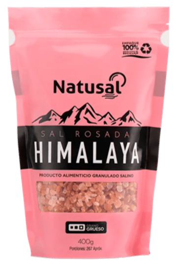 SAL NATUSAL ROSADA DEL HIMALAYA DOYPACK 400 GRS x 12