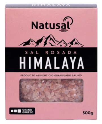 SAL NATUSAL ROSADA DEL HIMALAYA PLEGADIZA 500 GRS