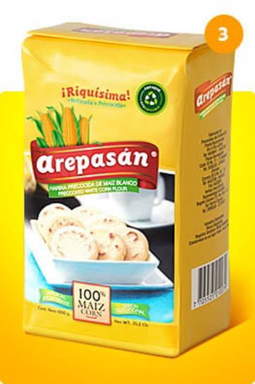 PRECOCIDO DE MAIZ AREPASAN BLANCO 500 GRS