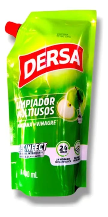 LIMPIADOR MULTIUSOS DERSA MANZANA DOYPACK 400 ML x 24