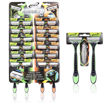 MAQUINA DE AFEITAR INFINITA ADVANCE 3 MG18 (12 UNDS) 1/2 DPL