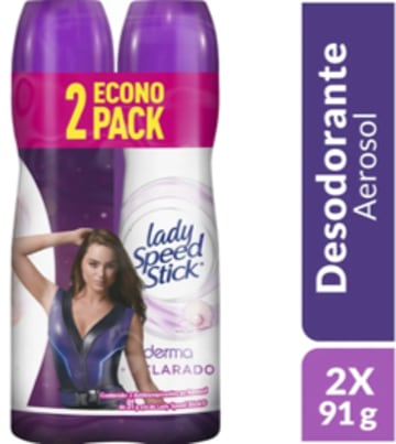 DESODORANTE LADY STICK AEROSOL DERMO AC x 2 UNDS (91 C/U)