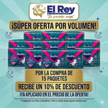 COMBO NOSOTRAS 15 BUENAS NOCHES TELA 10 UNDS (10% DESC)