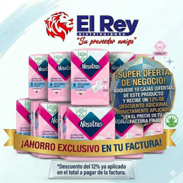 COMBO NOSOTRAS 15 TOALLA DELGADA ALAS 8 UNDS (5% DCTO)