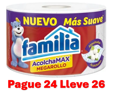 PAPEL FAMILIA ACOLCHAMAX MEGA x 1 (PAGUE 24 LLEVE 26)