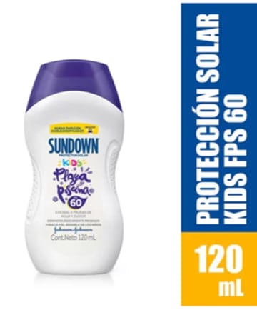 PROTECTOR SOLAR SUNDOWN KIDS FPS60 120 ML x 12 UND