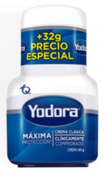 DESODORANTE YODORA CREMA 60 GRS + 32 GRS $ ESPECIAL