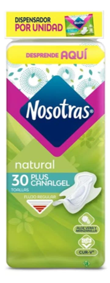 TOALLA NOSOTRAS PLUS CANALGEL 30 UND x 8