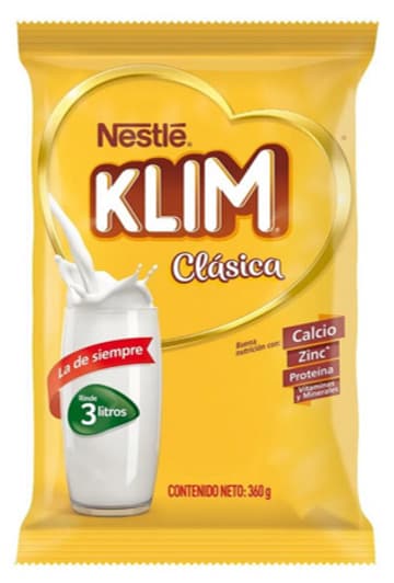 LECHE EN POLVO KLIM CLASICA BOLSA 360 GRS