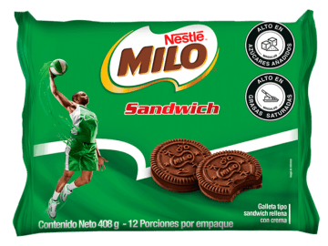 GALLETA MILO SANDWICH 408 GRS (4) 12 UNDS