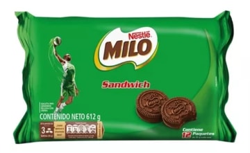 GALLETA MILO SANDWICH 612 GRS (6) 12 UND