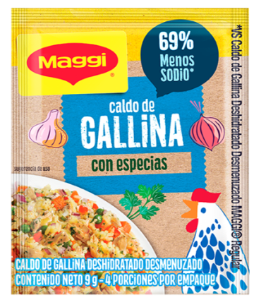 CALDO MAGGI GALLINA DESMENUZADO 36 SOBRES (324 GRS) x 40