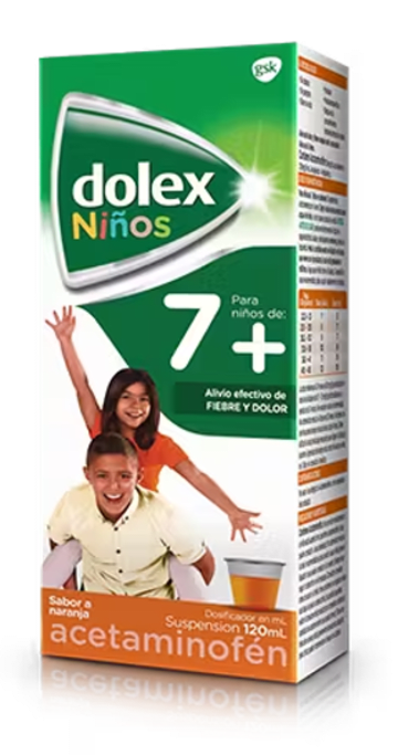 DOLEX NIÑOS 7+ SUSPENSION FRASCO 120 ML