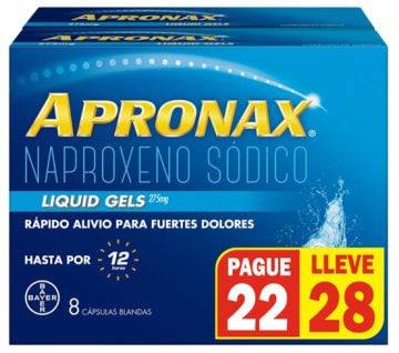 APRONAX 275 MG (PAGUE 22 LLEVE 28 CAPSULAS LIQUIDAS)