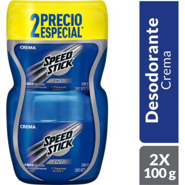 DESODORANTE SPEED STICK CREMA XTREME NIGHT 100 GRS x 2$ESPEC