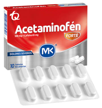ACETAMINOFEN FORTE MK x 10 TABLETAS