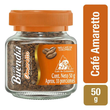 CAFE BUEN DIA LIOFILIZADO AMARETTO FRASCO 50 GRS x 24