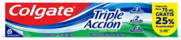 CREMA DENTAL COLGATE TRIPLE ACCION 75 CC