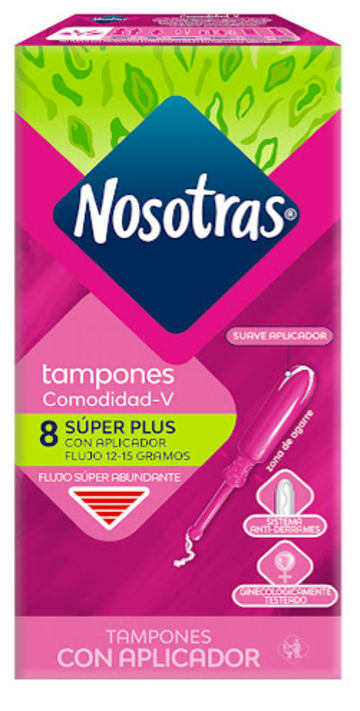 TAMPONES NOSOTRAS APLICADOR SUPER 8 UNDS