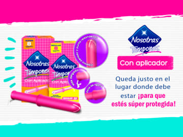 TAMPONES NOSOTRAS APLICADOR SUPER RISTRA 6 UND