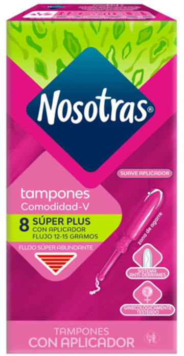 TAMPONES NOSOTRAS APLICADOR SUPER PLUS 8 UNDS