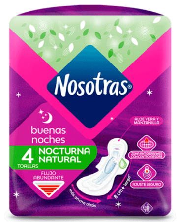 TOALLA NOSOTRAS BUENAS NOCHES TELA 4 UNDS x 36