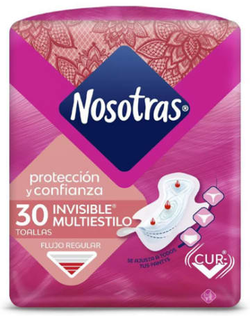 TOALLA NOSOTRAS INVISIBLE MULTIESTILO 30 UNDS