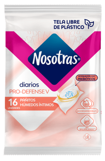 PAÑITOS INTIMOS NOSOTRAS PRO-DEFENSE V 16 UNDS x 12