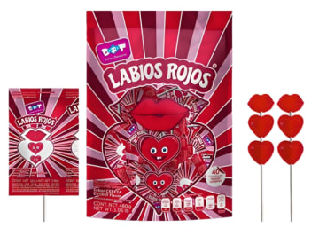 CHUPETA LABIOS ROJOS CEREZA 40 UNDS