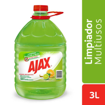 LIMPIADOR AJAX BICARBONATO NJA/LIMON GARRAFA 3000 CC x 4