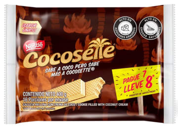GALLETA COCOSETTE MAXI WAFFER (PAGUE 7 LLEVE 8 UNDS) x 12