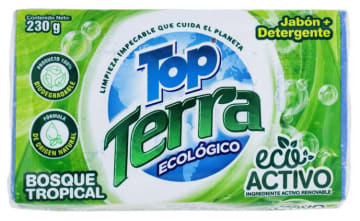 JABON TOP TERRA BARRA + DET AZUL BOSQUE TROPIC 230 GRS